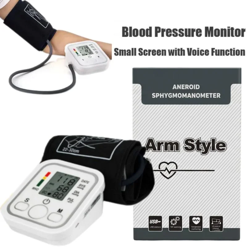 Digital Blood Pressure Monitor | Upper Arm Automatic BP Machine with Large LCD Display, Memory Storage and Voice Function