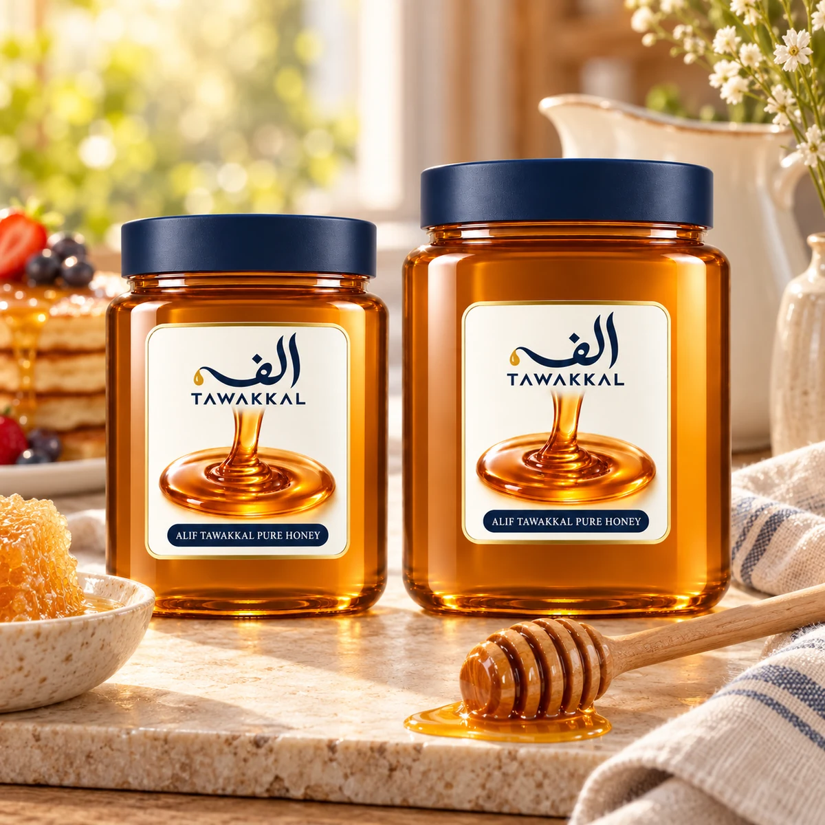 Alif-Tawakkal Pure Farm Honey (500g and 1kg)