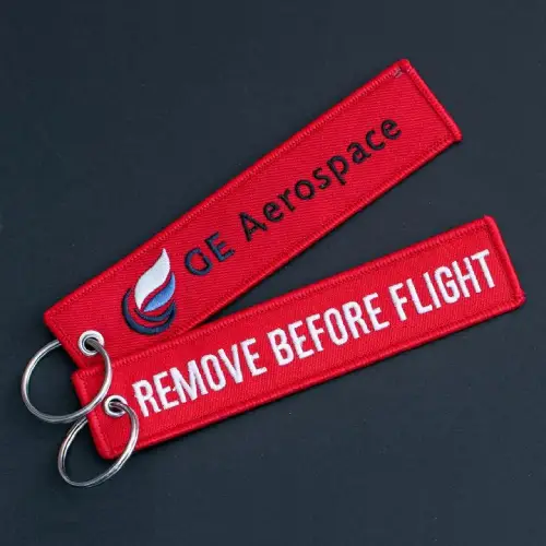 Custom Embroidered Flight Tags and Keychains