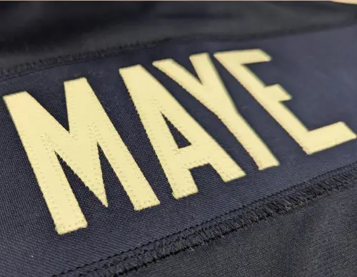 Custom Tackle Twill Player Name Patches