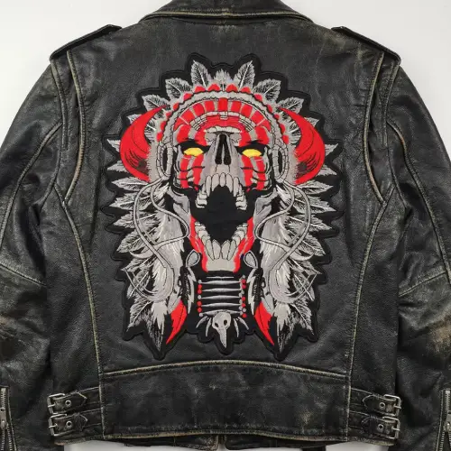 Large Custom 100% Embroidered Back Patches for Biker Jackets