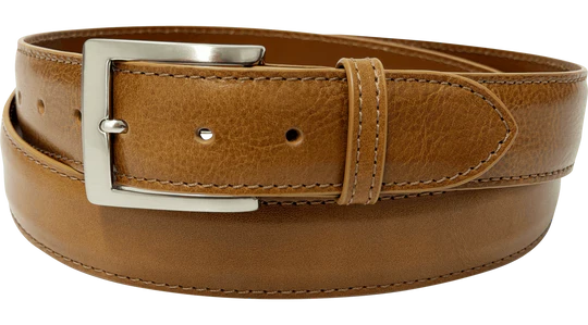 Tan Italian Calf Designer High End Leather Belt 1.50" Wide