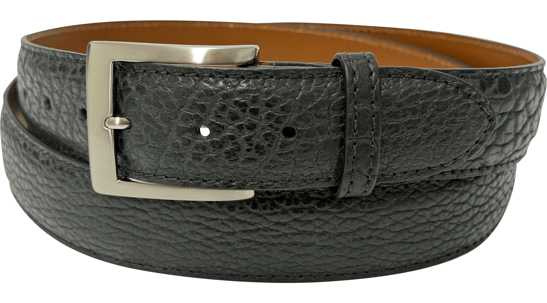 Black American Bison Designer High End Leather Belt 1.50" Wide
