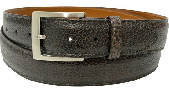 Brown American Bison Designer High End Leather Belt 1.50" Wide