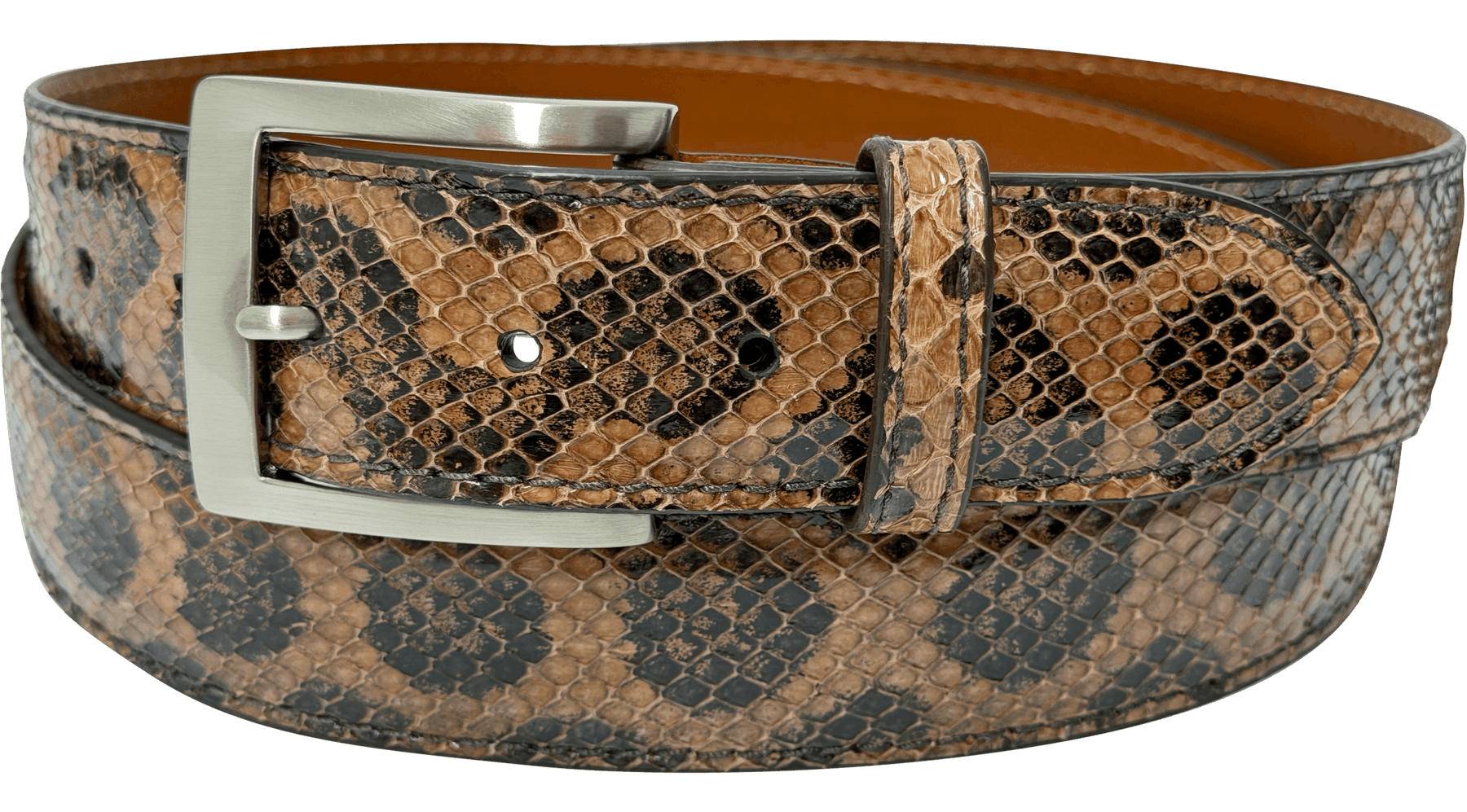 Sand Anaconda Snake Skin Designer High End Leather Belt 1.50" Wide