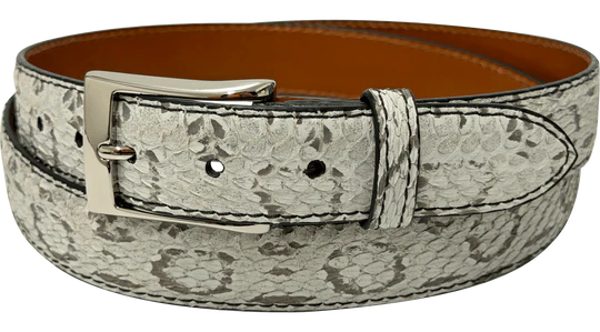 Viper Snake Skin Designer High End Leather Belt 1.25" Wide